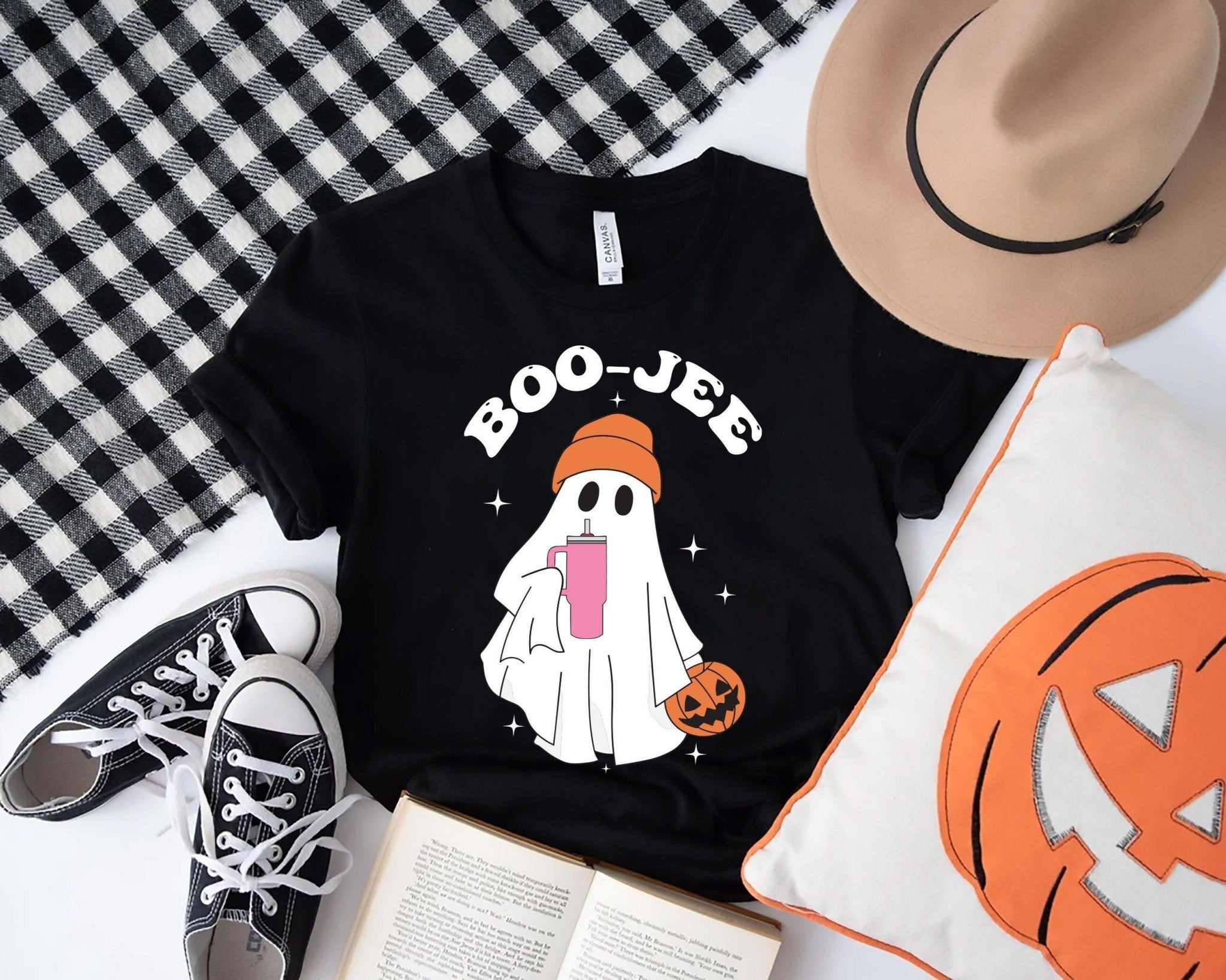 Halloween Ghost T-Shirt, Boo Jee Shirt, Boo Shirt, Spooky Ghost Tee, Spooky Season Ghost Shirt, Spooky Vibes Shirt, Halloween Gifts - Nesta Tees