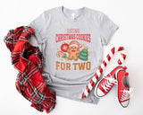 Eating Christmas Cookies For Two, Christmas Pregnancy Announcement Tee, Future Mom Christmas Tee - Nesta Tees