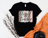 Blessed Teacher Shirt, Teacher Leopard Shirt, Thanksgiving Teacher Shirt, Teacher Mode Shirt, Teacher Life Shirt, Teachers Day Shirt - Nesta Tees