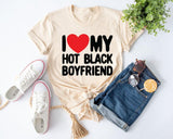 I Love My Hot Boyfriend Shirt, I Heart My Hot Boyfriend Shirt, Funny Couples Matching T-Shirt, Valentines Day Shirt, Gift For Girlfriend Tee - Nesta Tees