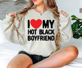 I Love My Hot Boyfriend Shirt, I Heart My Hot Boyfriend Shirt, Funny Couples Matching T-Shirt, Valentines Day Shirt, Gift For Girlfriend Tee - Nesta Tees