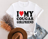 Cougar Love T-Shirt, Sugar Baby T-Shirt, I Love My Cougar Girlfriend T-Shirt, Cougar Girlfriend Tee, Funny Shirt, Mens Cougars Shirt - Nesta Tees