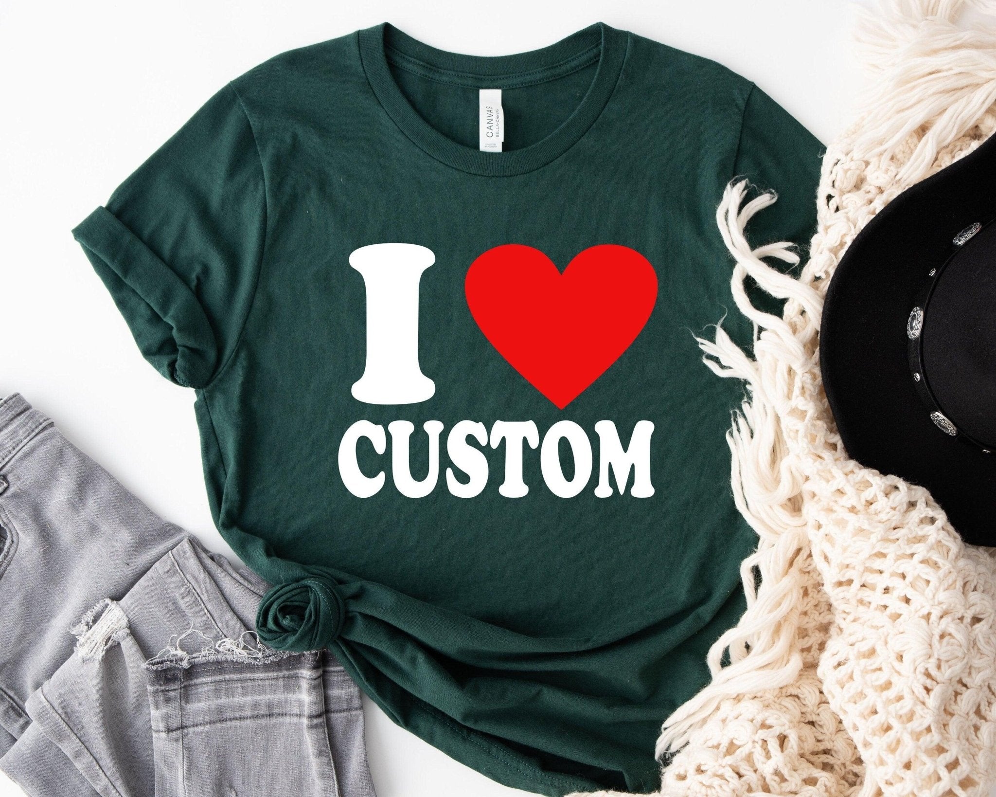 I Love Custom Valentine's Day Shirt - Nesta Tees