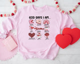 God Says I Am Valentines Shirt, Christian Valentine&#39;s Day Sweatshirt, Religious Saying Valentine Shirts, Self Love Clothing Hoodie, Love Tee - Nesta Tees