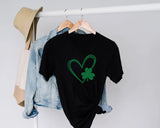 Heart Clover Shirt, St Paddy&#39;s Shirt, Shamrock Heart Shirt, St Patrick&#39;s Day Shirt, Lucky Clover Heart Shirt, Irish Family Gift, St Patty&#39;s - Nesta Tees