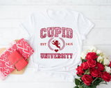 Cupid University Sweatshirt, Cute Valentine&#39;s Day Shirt, Funny College Sweatshirt, Love Crewneck Sweatshirt, Cupid Sweater - Nesta Tees