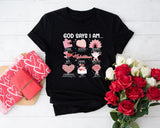 God Says I Am Valentines Shirt, Christian Valentine&#39;s Day Sweatshirt, Religious Saying Valentine Shirts, Self Love Clothing Hoodie, Love Tee - Nesta Tees