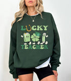 Lucky Teacher St Patricks Day Shirt, St Patricks Day Teacher Sweatshirt, St Paddys Day Shirt, Gift For Teacher Shirt, St Patrick Teacher Tee - Nesta Tees