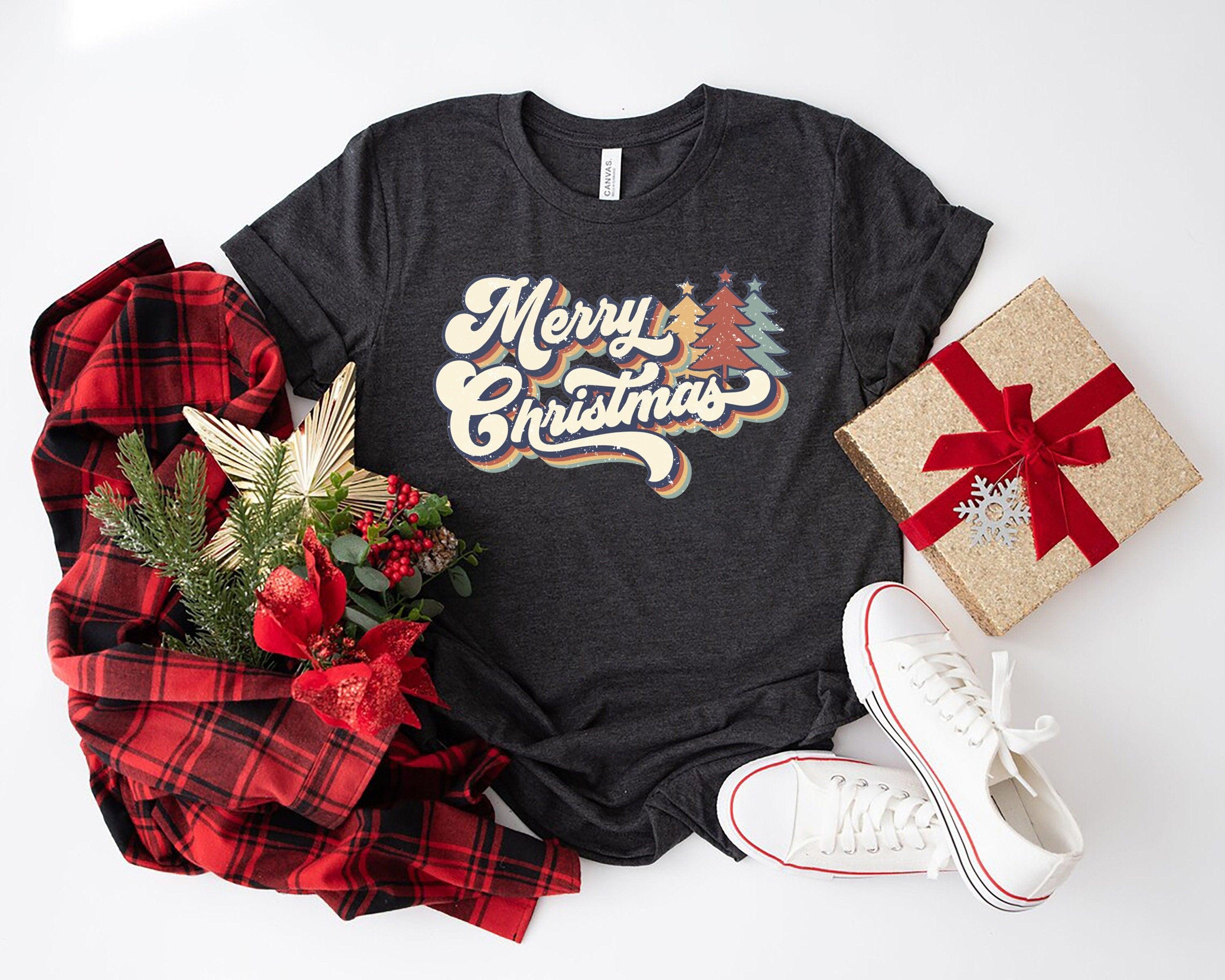 Merry Christmas Shirt, Retro Christmas Shirt, Christmas Tree Shirt, Christmas Party Shirt, Christmas Gift Shirt, Vintage Christmas Shirt - Nesta Tees