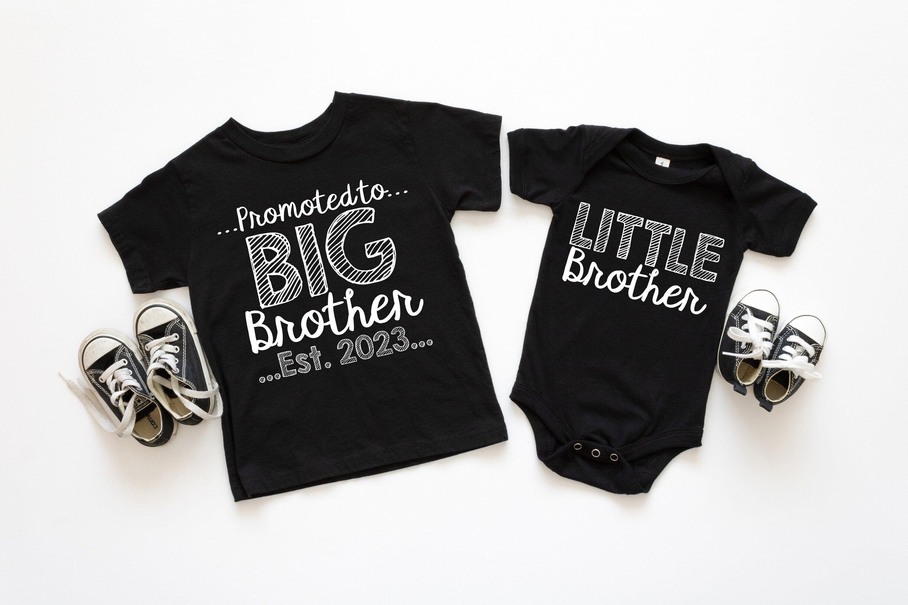 Promoted to Big Brother Shirt, Big Sister Shirt, Little Sister Shirt, Little Brother Shirt, Baby Announcement Toddler Shirt, New Big Brother - Nesta Tees