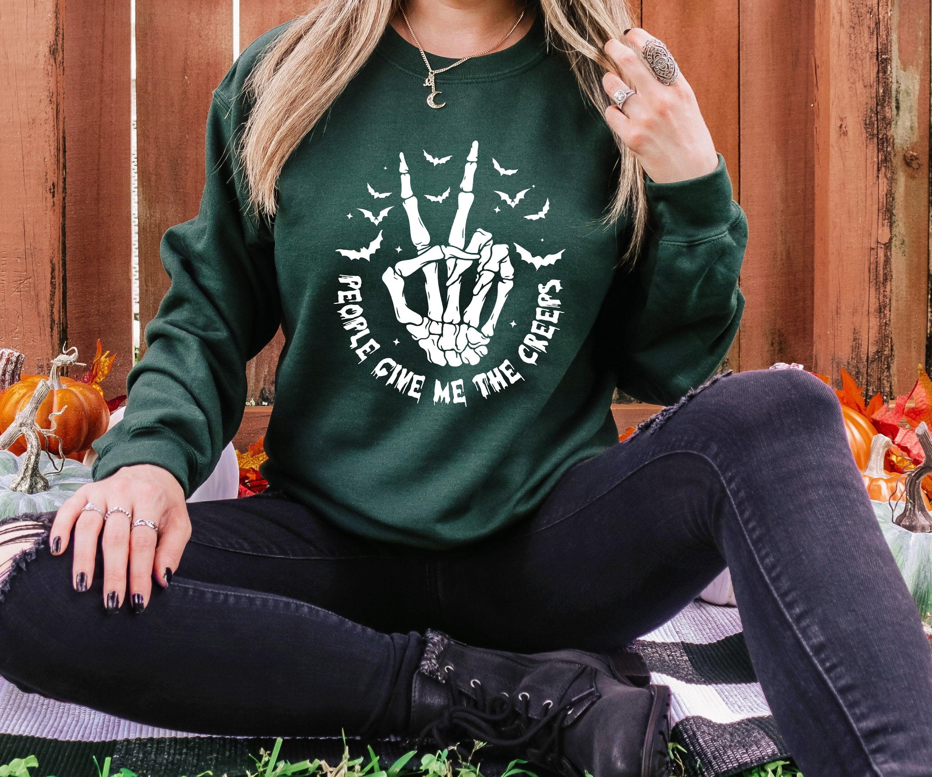 People Give Me The Creeps Shirt, Trick Or Treat Sweatshirt, Halloween Hoodie, Creepy Hoodie, Happy Halloween Shirt, Halloween Sweatshirt - Nesta Tees