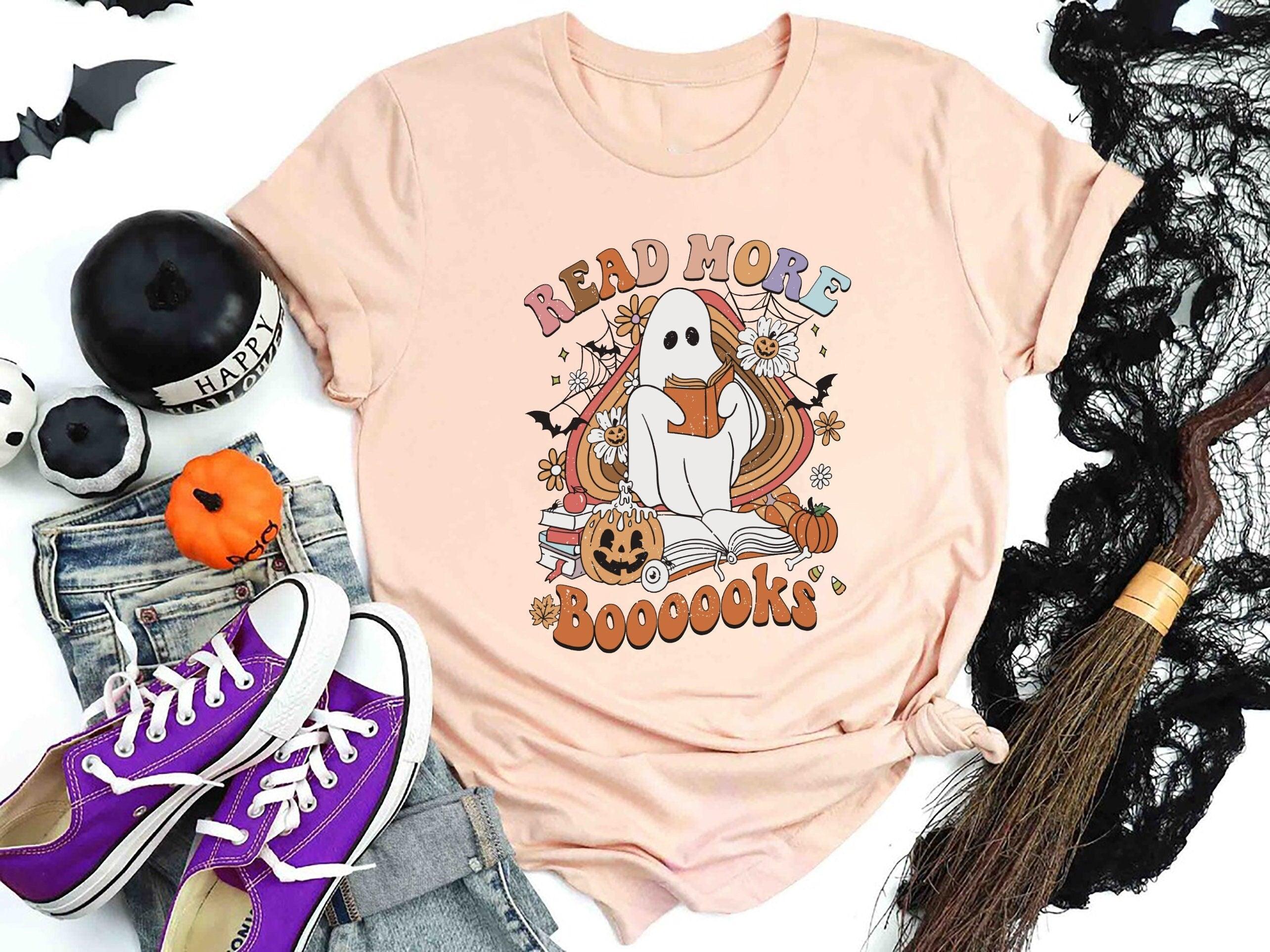 Teacher Halloween T-Shirt, Read More Books Tee, Spooky Teacher Shirt - Nesta Tees