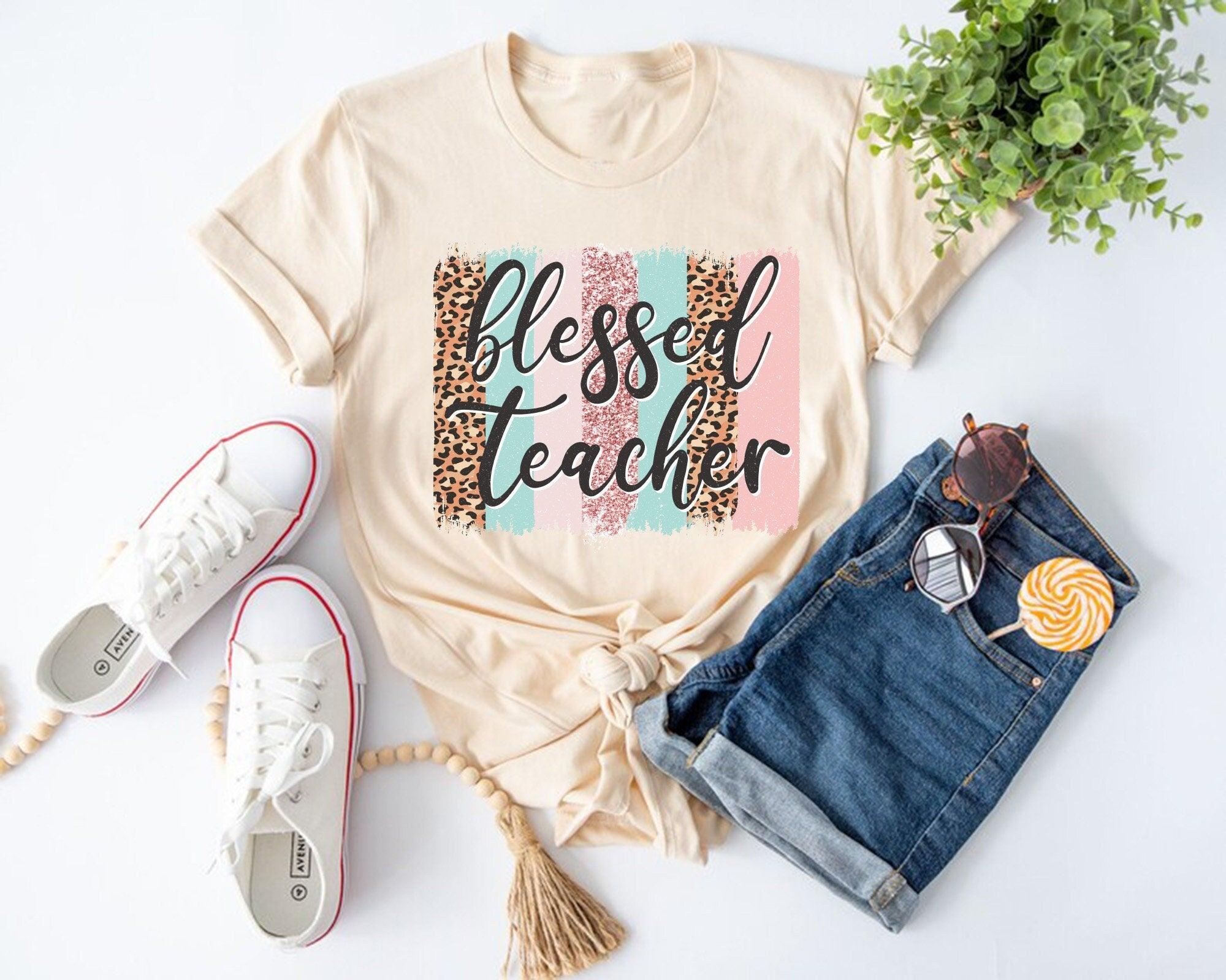 Blessed Teacher Shirt, Teacher Leopard Shirt, Thanksgiving Teacher Shirt, Teacher Mode Shirt, Teacher Life Shirt, Teachers Day Shirt - Nesta Tees