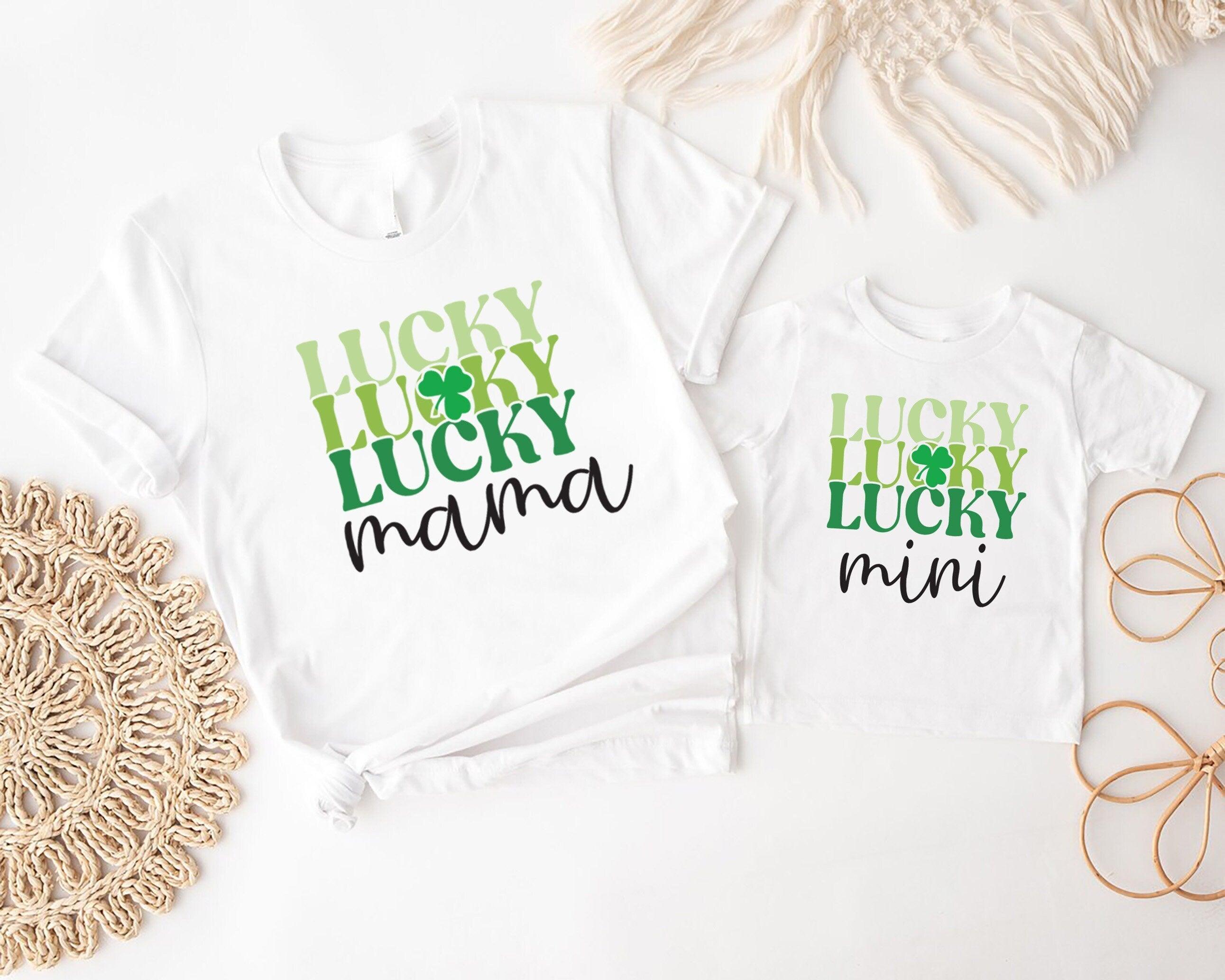 St. Patrick&#39;s Day Mama Mini Matching Shirts, St Patricks Day Family Shirts, St Patty Family Shirts, Lucky Nana, Lucky Mama, Lucky Auntie - Nesta Tees