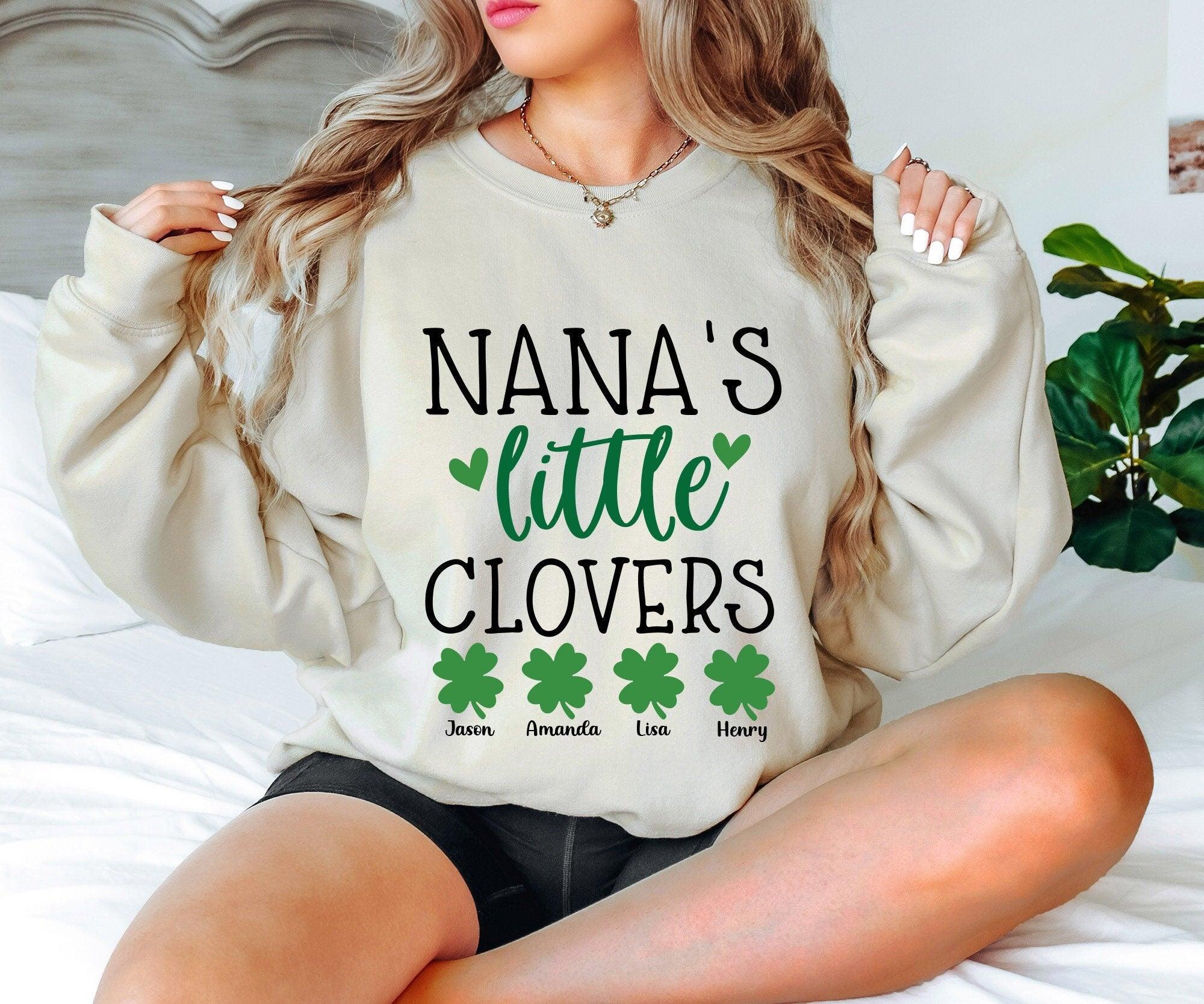 Personalized Grandma Little Clovers Shirt, Nana Grandkids Name, St Patrick's Day Grandma Shirt, Gift For Nana, St Patrick's Gift For Mimi - Nesta Tees